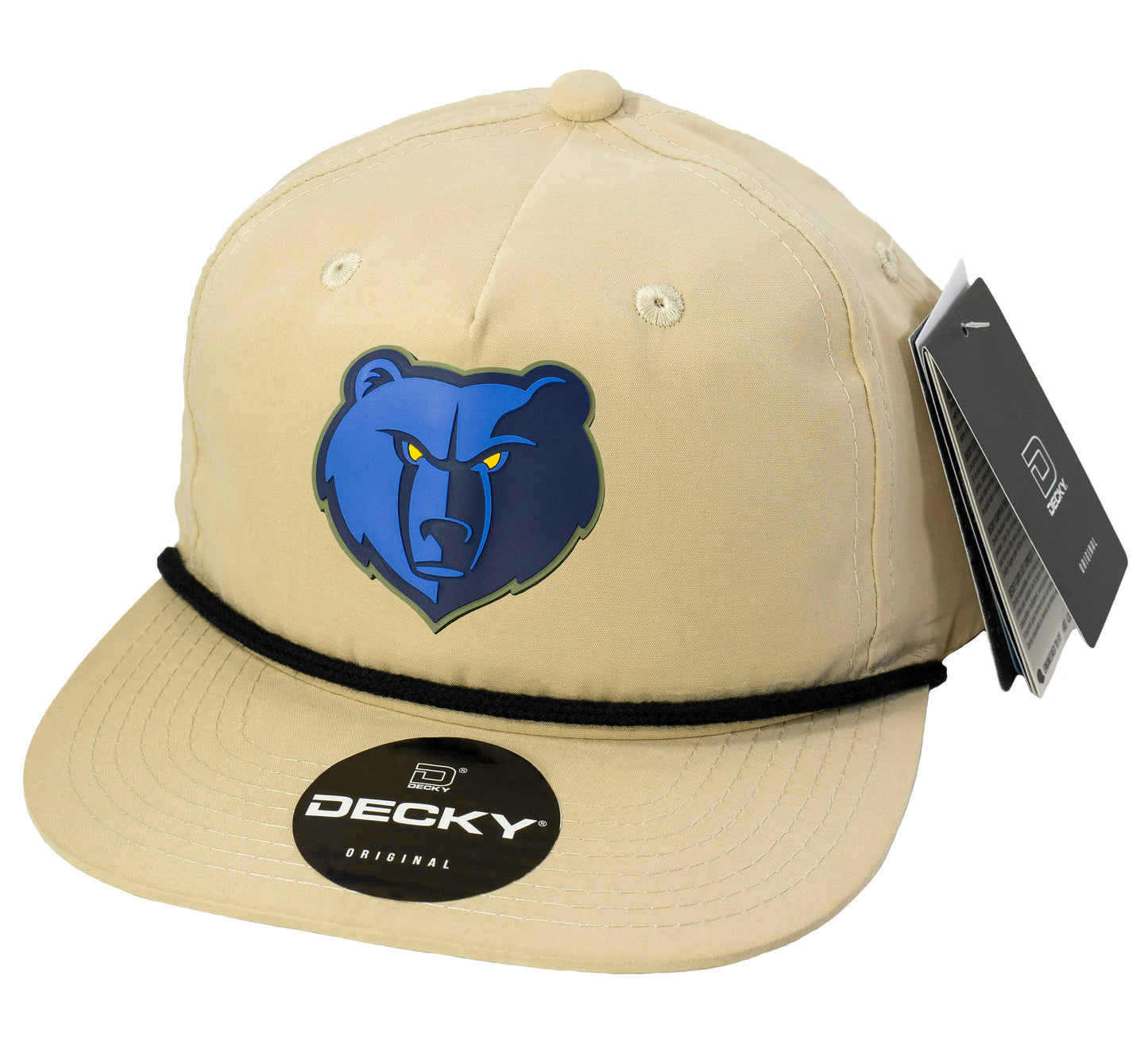 Memphis Grizzlies 3D Classic Rope Hat- Birch/ Black - Ten Gallon Hat Co.