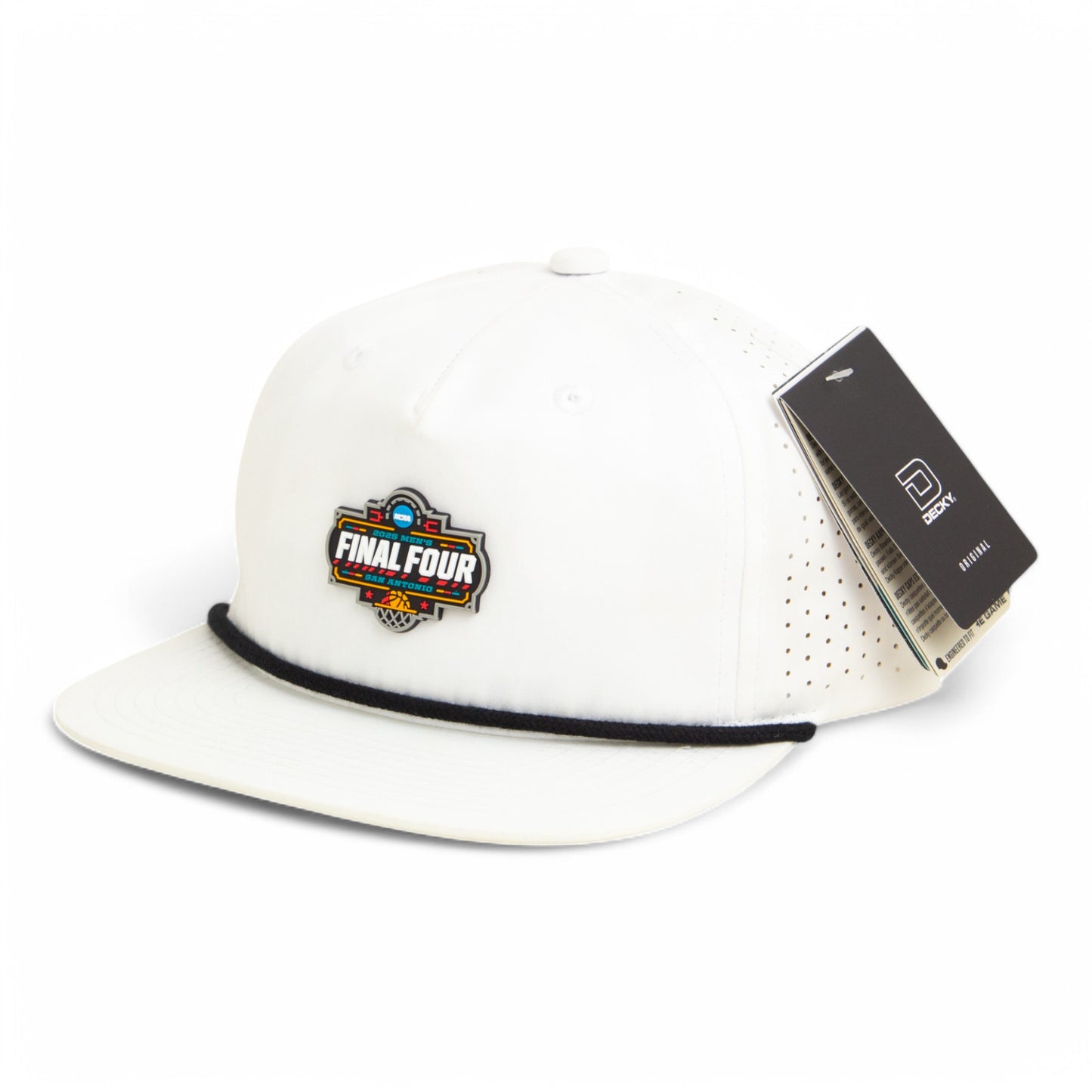 2025 March Madness Final Four 3D Perforated Rope Hat- White/ Black