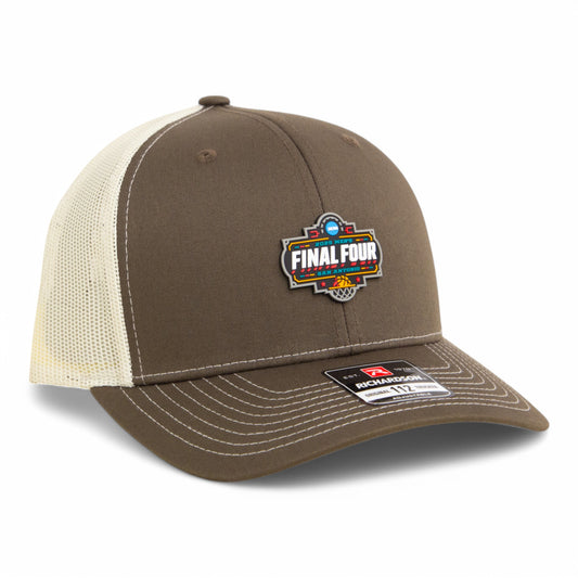 2025 March Madness Final Four 3D Snapback Trucker Hat- Chocolate Chip/ Birch