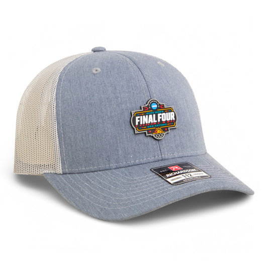 2025 March Madness Final Four 3D Snapback Trucker Hat- Heather Grey/ Light Grey