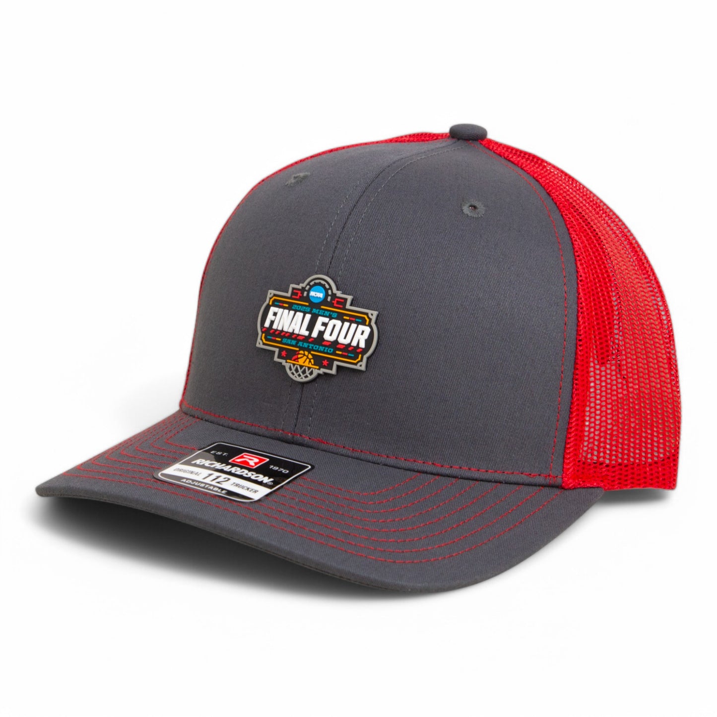 2025 March Madness Final Four 3D Snapback Trucker Hat- Charcoal/ Red