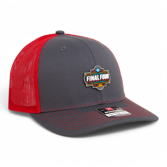2025 March Madness Final Four 3D Snapback Trucker Hat- Charcoal/ Red