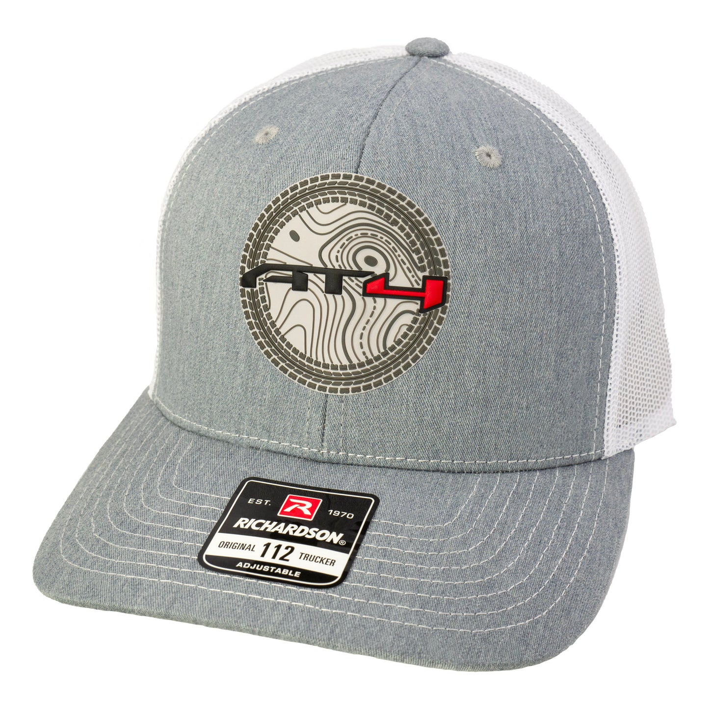 AT4 3D PVC Patch Hat- Heather Grey/ White - Ten Gallon Hat Co.