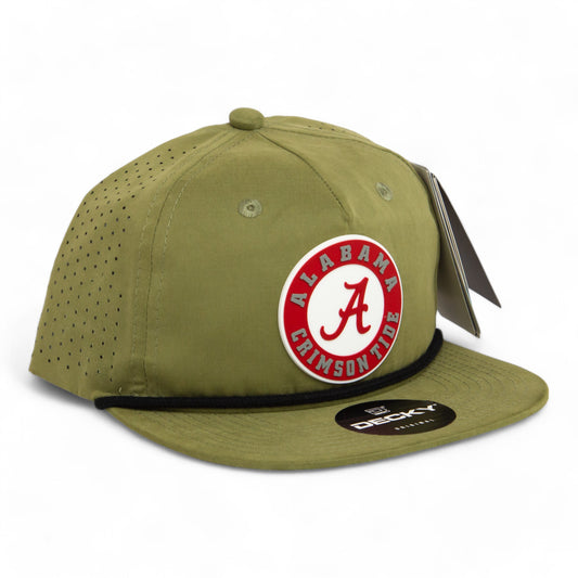 Alabama Crimson Tide 3D Perforated Rope Hat- Loden/ Black