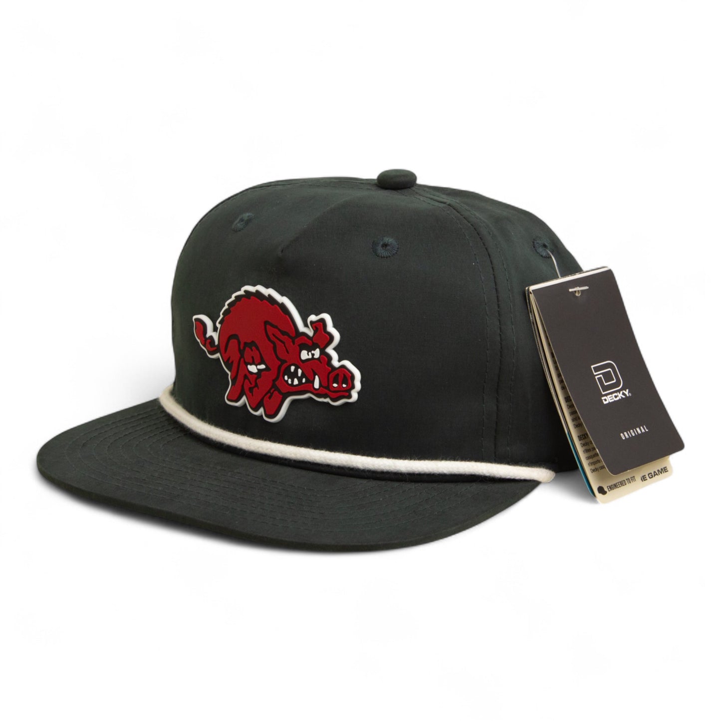 Arkansas Razorbacks 1970’s Classic 3D Classic Rope Hat- Charcoal/ White