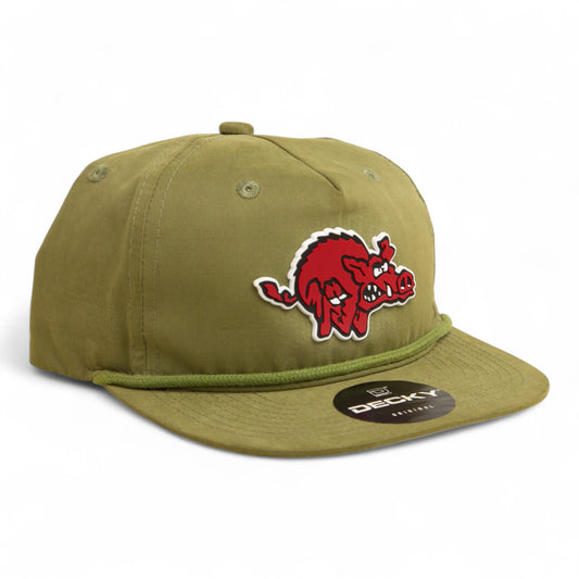 Arkansas Razorbacks 1970’s Classic 3D Classic Rope Hat- Loden