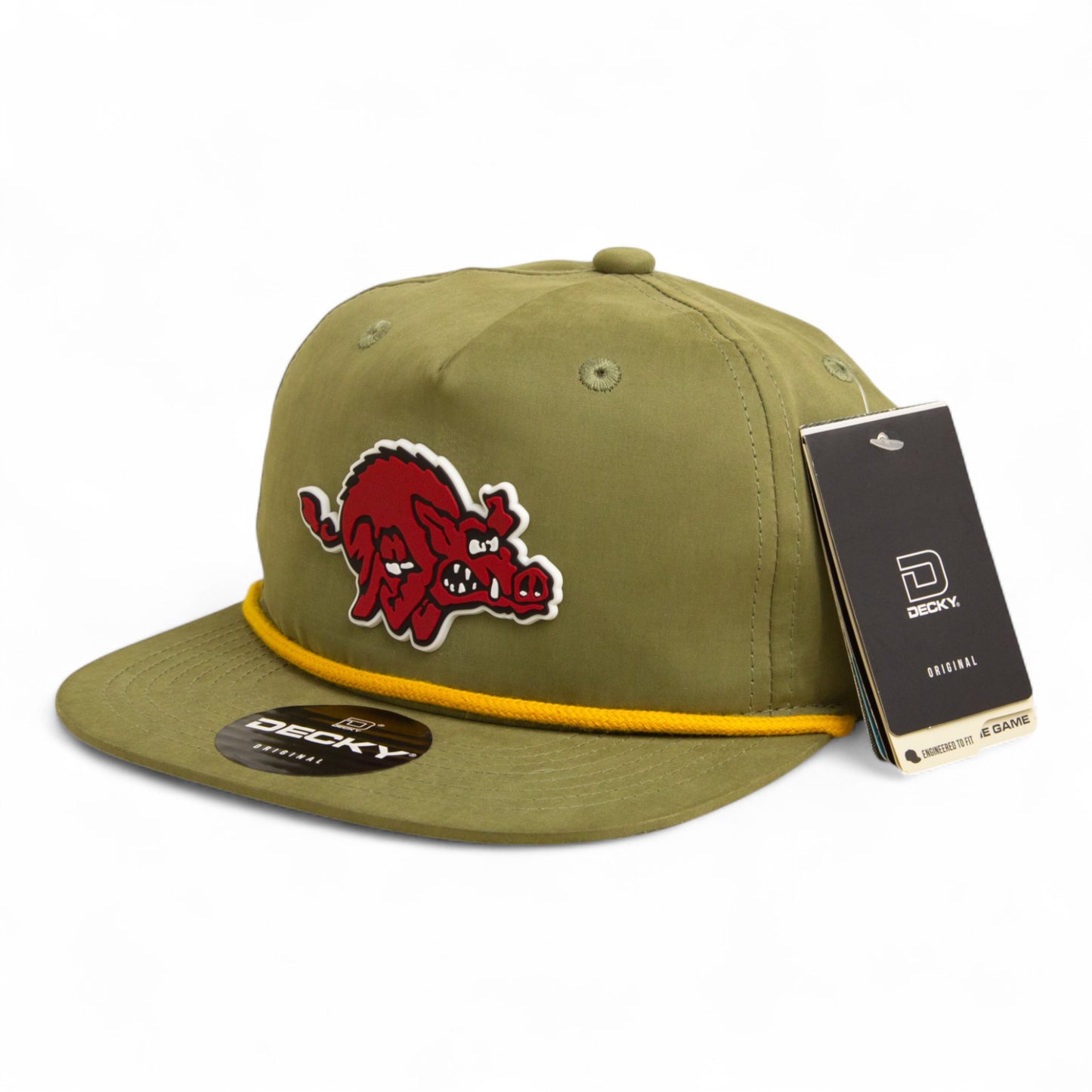 Arkansas Razorbacks 1970’s Classic 3D Classic Rope Hat- Loden/ Amber