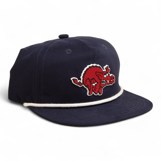 Arkansas Razorbacks 1970’s Classic 3D Classic Rope Hat- Navy/ White