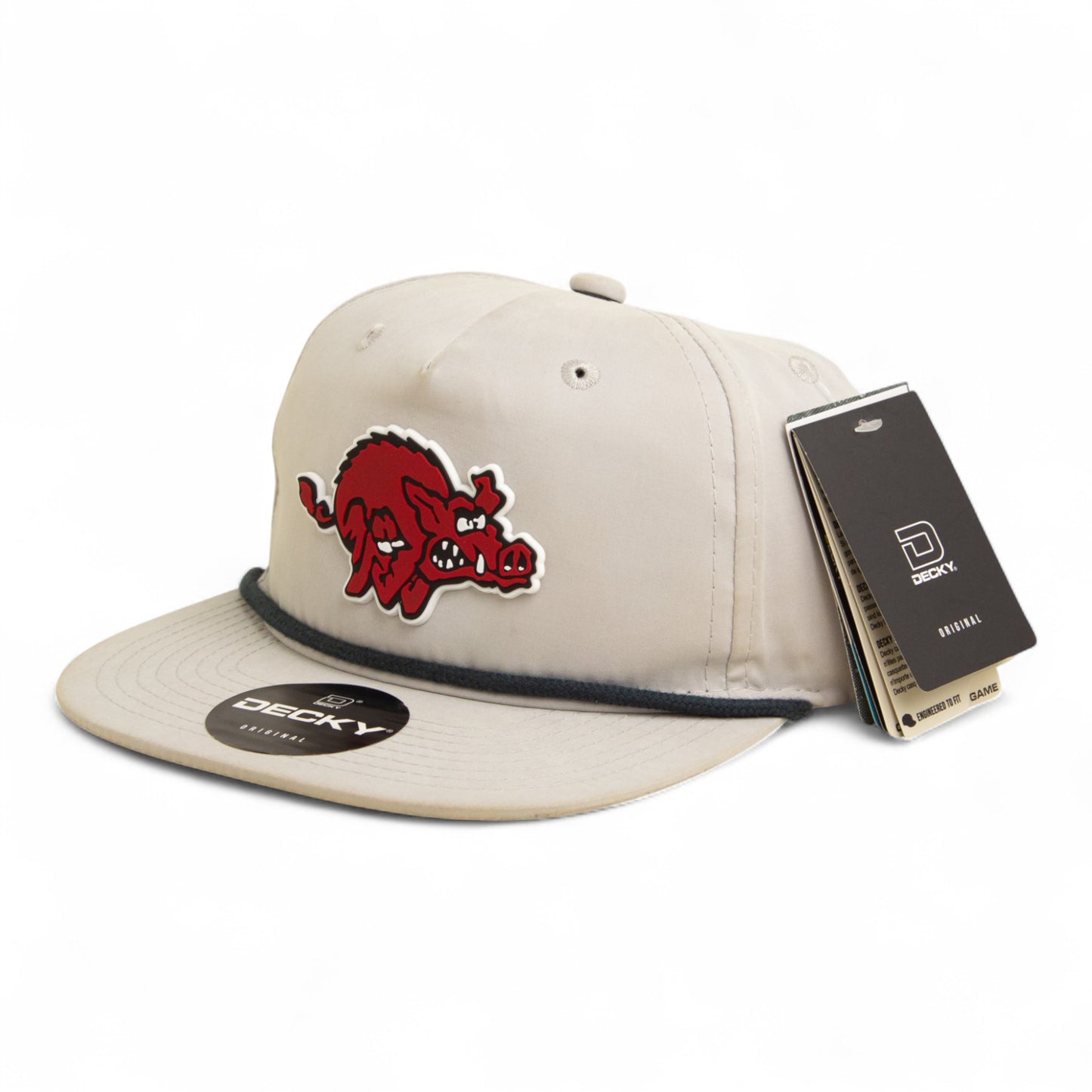 Arkansas Razorbacks 1970’s Classic 3D Classic Rope Hat- Grey/ Charcoal