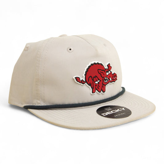 Arkansas Razorbacks 1970’s Classic 3D Classic Rope Hat- Grey/ Charcoal