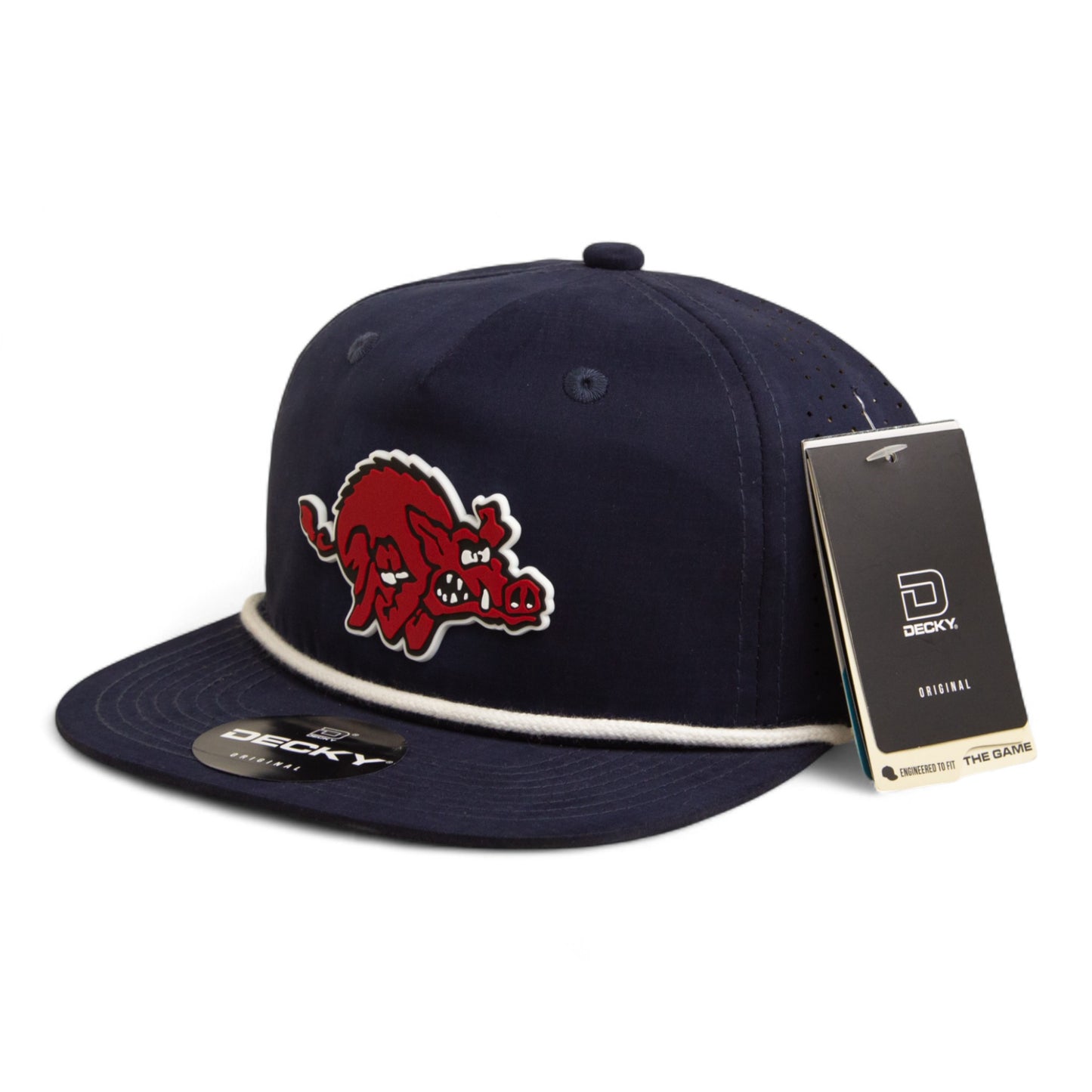 Arkansas Razorbacks 1970’s Classic 3D Perforated Rope Hat- Navy/ White