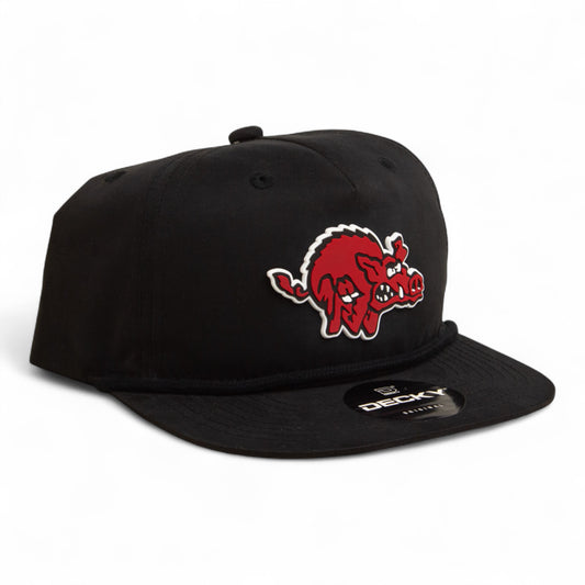 Arkansas Razorbacks 1970’s Classic 3D Classic Rope Hat- Black