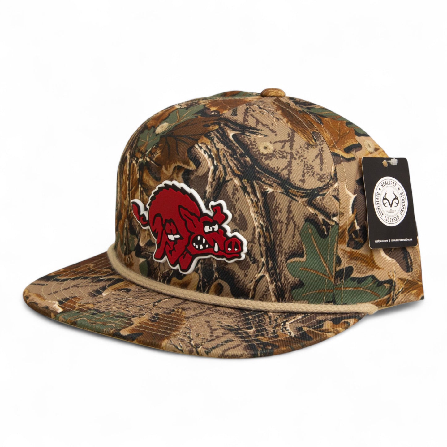 Arkansas Razorbacks 1970’s Classic 3D Umpqua Rope Hat- Realtree Advantage/ Khaki