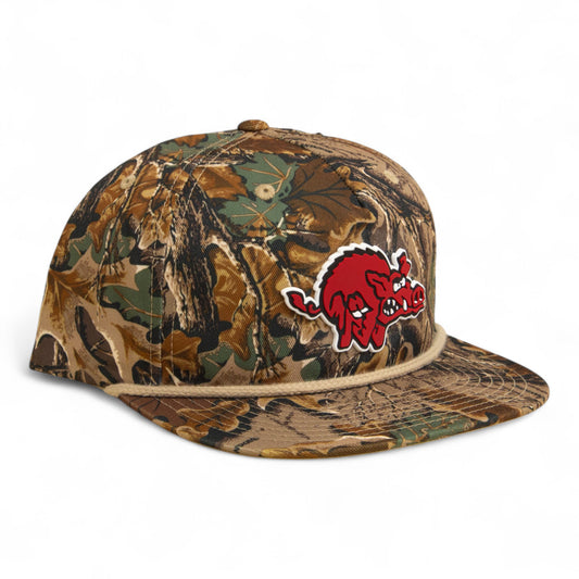 Arkansas Razorbacks 1970’s Classic 3D Umpqua Rope Hat- Realtree Advantage/ Khaki