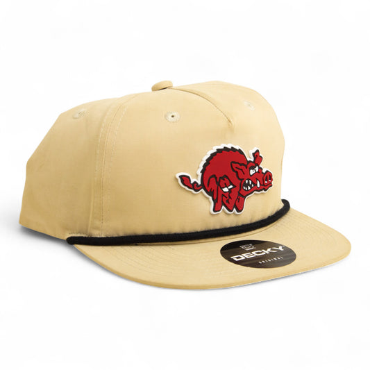Arkansas Razorbacks 1970’s Classic 3D Classic Rope Hat- Birch/ Black