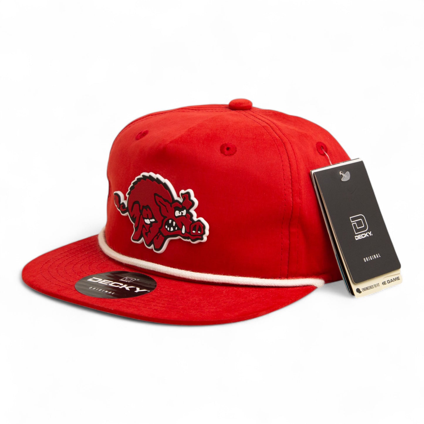 Arkansas Razorbacks 1970’s Classic 3D Classic Rope Hat- Red/ White