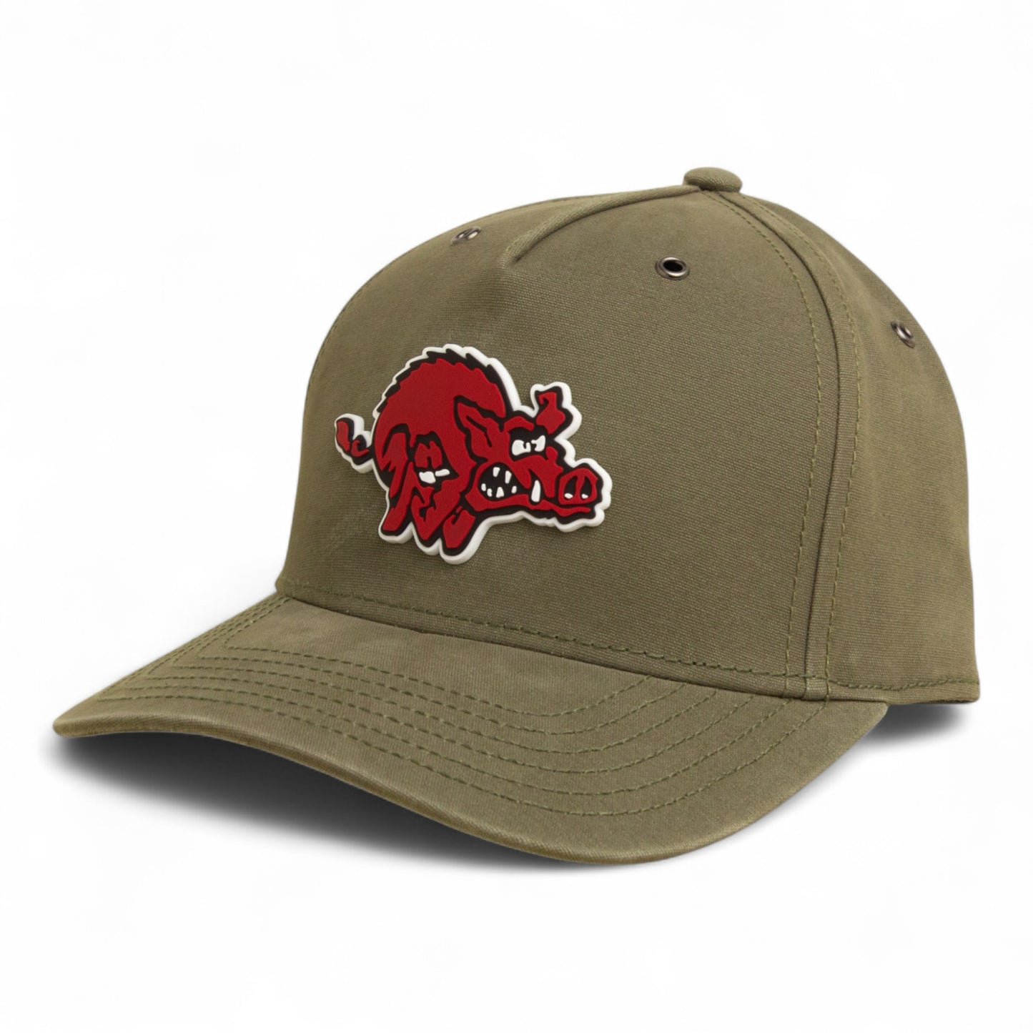 Arkansas Razorbacks 1970’s Classic 3D Snapback Canvas Hat- Olive