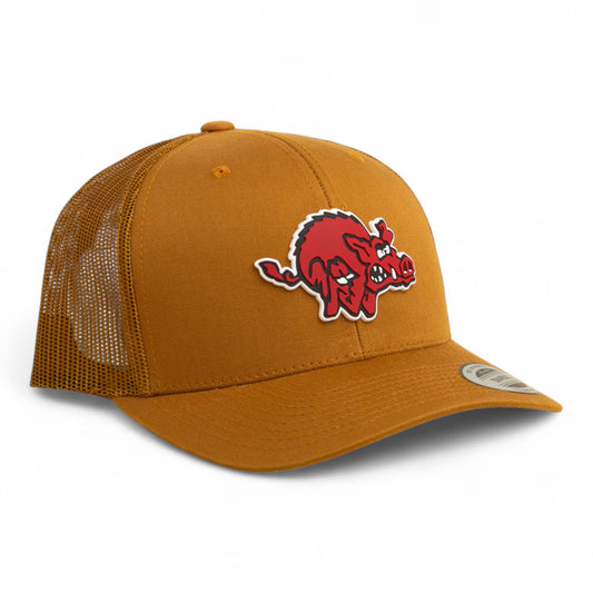Arkansas Razorbacks 1970’s Classic 3D YP Snapback Trucker Hat- Caramel