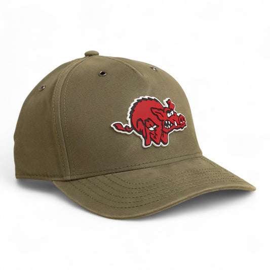 Arkansas Razorbacks 1970’s Classic 3D Snapback Canvas Hat- Olive