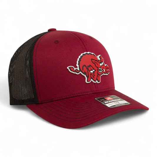 Arkansas Razorbacks 1970’s Classic 3D Snapback Trucker Hat- Cardinal/ Black