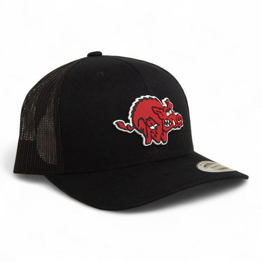 Arkansas Razorbacks 1970’s Classic 3D YP Snapback Trucker Hat- Black