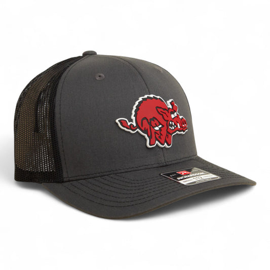 Arkansas Razorbacks 1970’s Classic 3D Snapback Trucker Hat- Charcoal/ Black