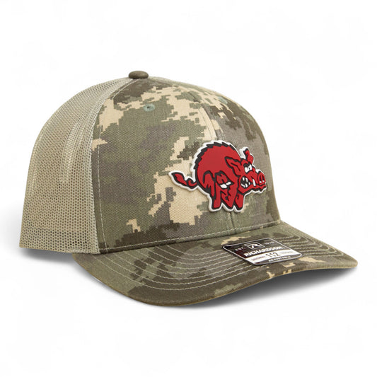 Arkansas Razorbacks 1970’s Classic 3D Snapback Trucker Hat- Military Digital Camo