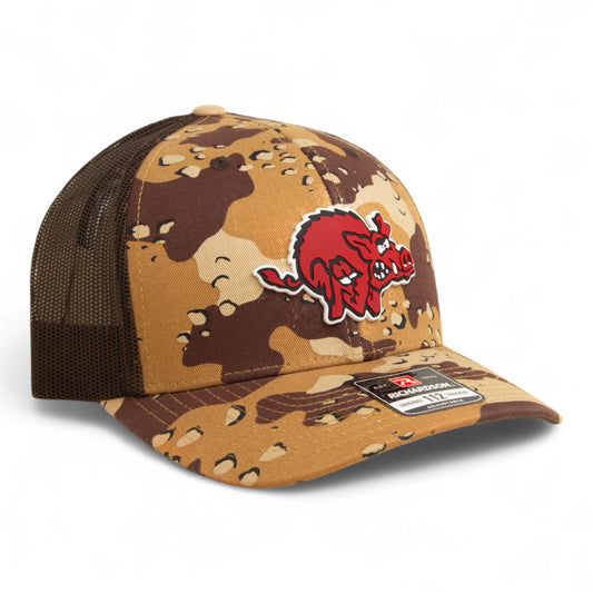 Arkansas Razorbacks 1970’s Classic 3D Snapback Trucker Hat- Desert Camo/ Brown