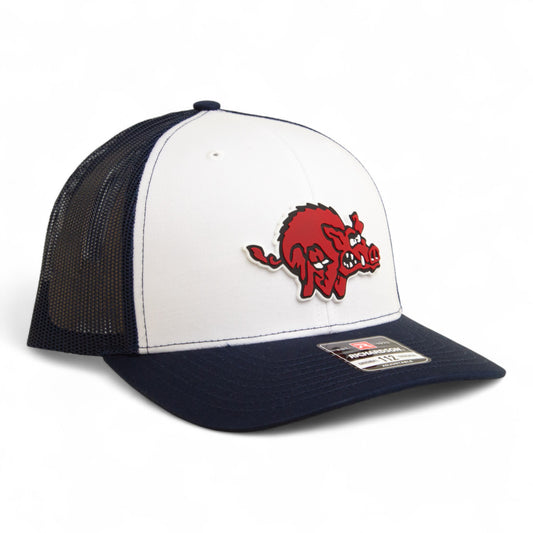 Arkansas Razorbacks 1970’s Classic 3D Snapback Trucker Hat- White/ Navy