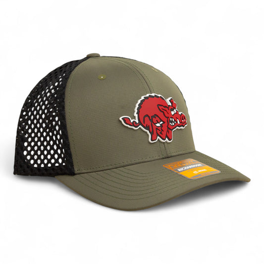 Arkansas Razorbacks 1970’s Classic 3D Snapback Tilikum Trucker Hat- Loden/ Black