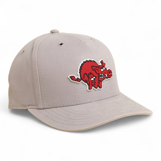 Arkansas Razorbacks 1970’s Classic 3D Snapback Canvas Hat- Grey