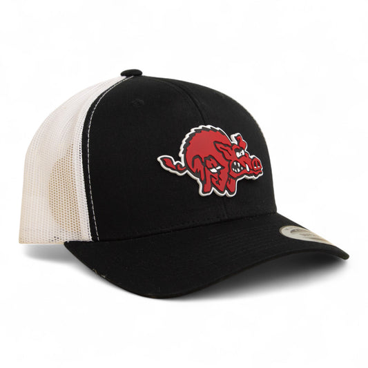 Arkansas Razorbacks 1970’s Classic 3D YP Snapback Trucker Hat- Black/ White