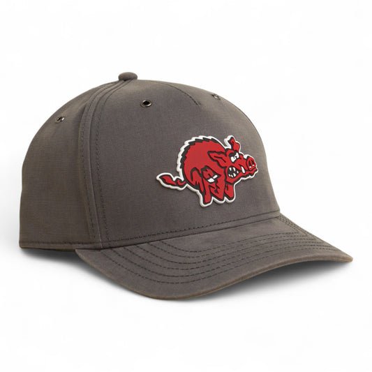 Arkansas Razorbacks 1970’s Classic 3D Snapback Canvas Hat- Charcoal