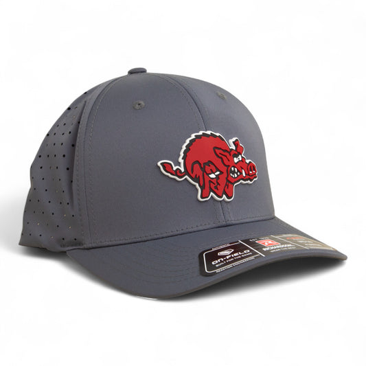 Arkansas Razorbacks 1970’s Classic 3D Laser Perf R-Flex Cap- Charcoal