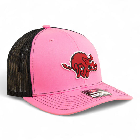 Arkansas Razorbacks 1970’s Classic 3D Snapback Trucker Hat- Pink/ Black