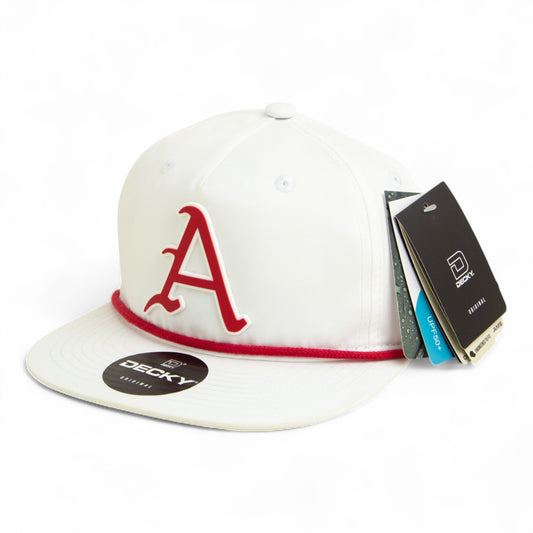Arkansas Razorbacks Baseball Script A 2025 College World Series 3D Classic Rope Hat- White/ Red