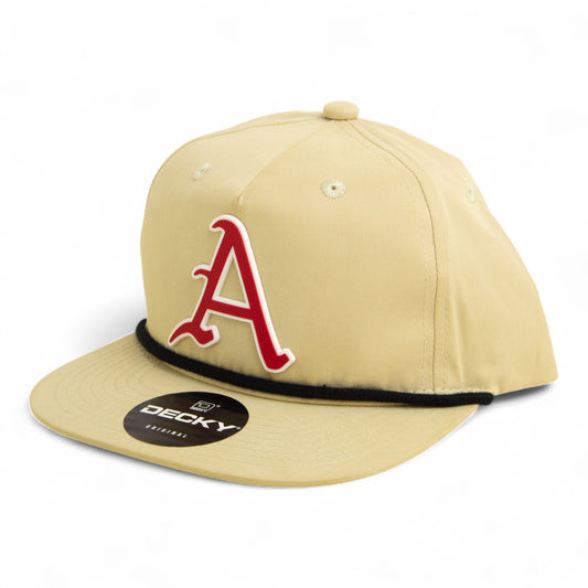 Arkansas Razorbacks Baseball Script A 2025 College World Series 3D Classic Rope Hat- Birch/ Black