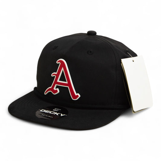 Arkansas Razorbacks Baseball Script A 2025 College World Series 3D Classic Rope Hat- Black