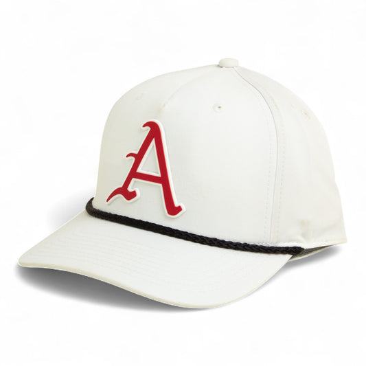 Arkansas Razorbacks Baseball Script A 3D Five Panel Classic Rope Hat- White/ Black