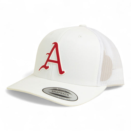 Arkansas Razorbacks Baseball Script A 3D YP Snapback Trucker Hat- White