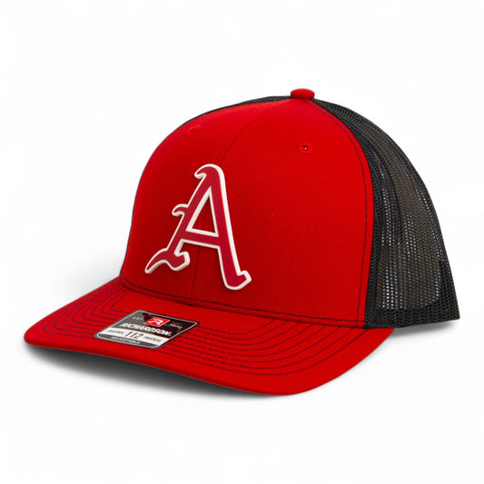 Arkansas Razorbacks Baseball Script A 3D Snapback Trucker Hat- Red/ Black