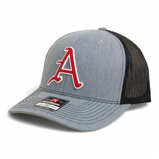 Arkansas Razorbacks Baseball Script A 2025 College World Series 3D Snapback Trucker Hat- Heather Grey/ Black