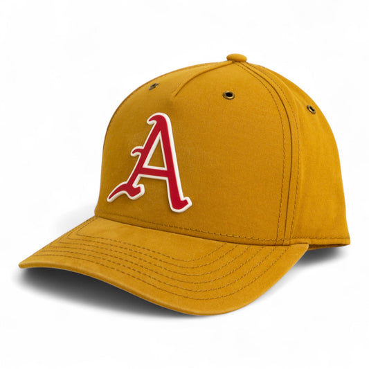 Arkansas Razorbacks Baseball Script A 3D Snapback Canvas Hat- Wheat