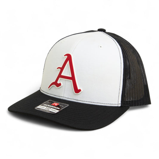 Arkansas Razorbacks Baseball Script A 2025 College World Series 3D Snapback Trucker Hat- White/ Black