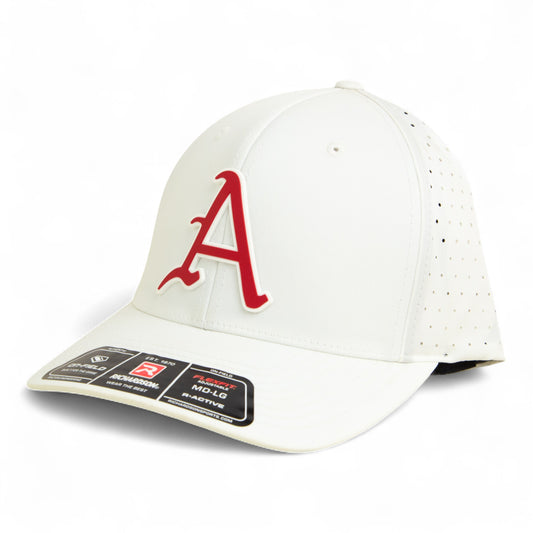 Arkansas Razorbacks Baseball Script A 2025 College World Series 3D Laser Perf R-Flex Cap- White