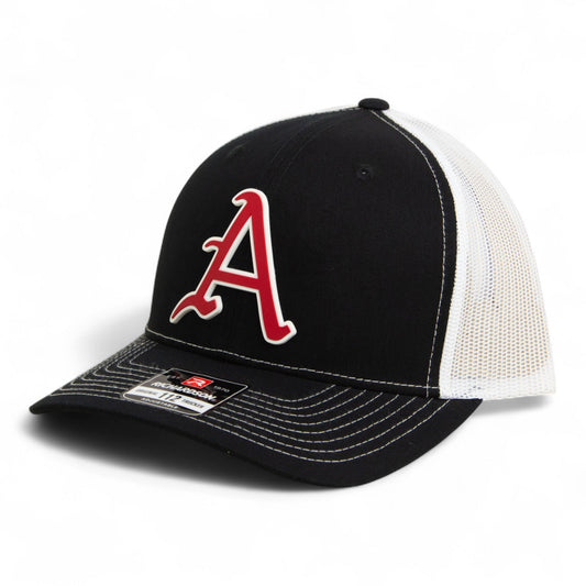 Arkansas Razorbacks Baseball Script A 3D Snapback Trucker Hat- Black/ White