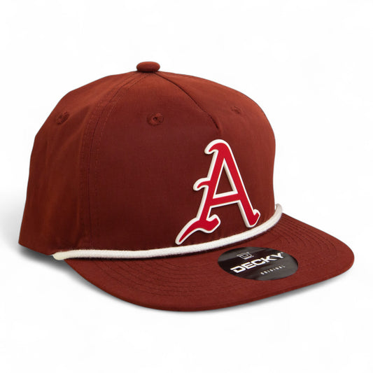 Arkansas Razorbacks Baseball Script A 3D Classic Rope Hat- Cardinal/ White