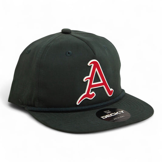 Arkansas Razorbacks Baseball Script A 3D Classic Rope Hat- Charcoal