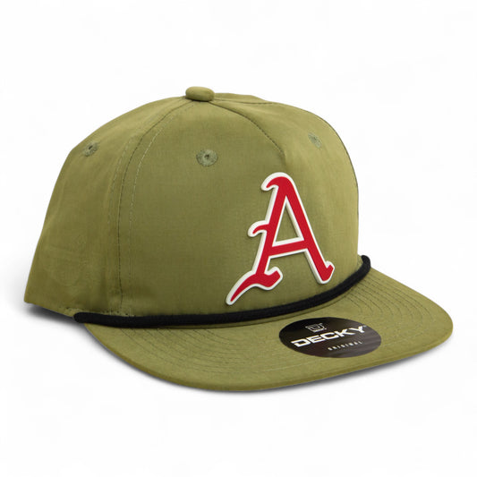 Arkansas Razorbacks Baseball Script A 3D Classic Rope Hat- Loden/ Black