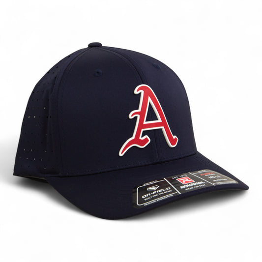 Arkansas Razorbacks Baseball Script A 3D Laser Perf R-Flex Cap- Navy